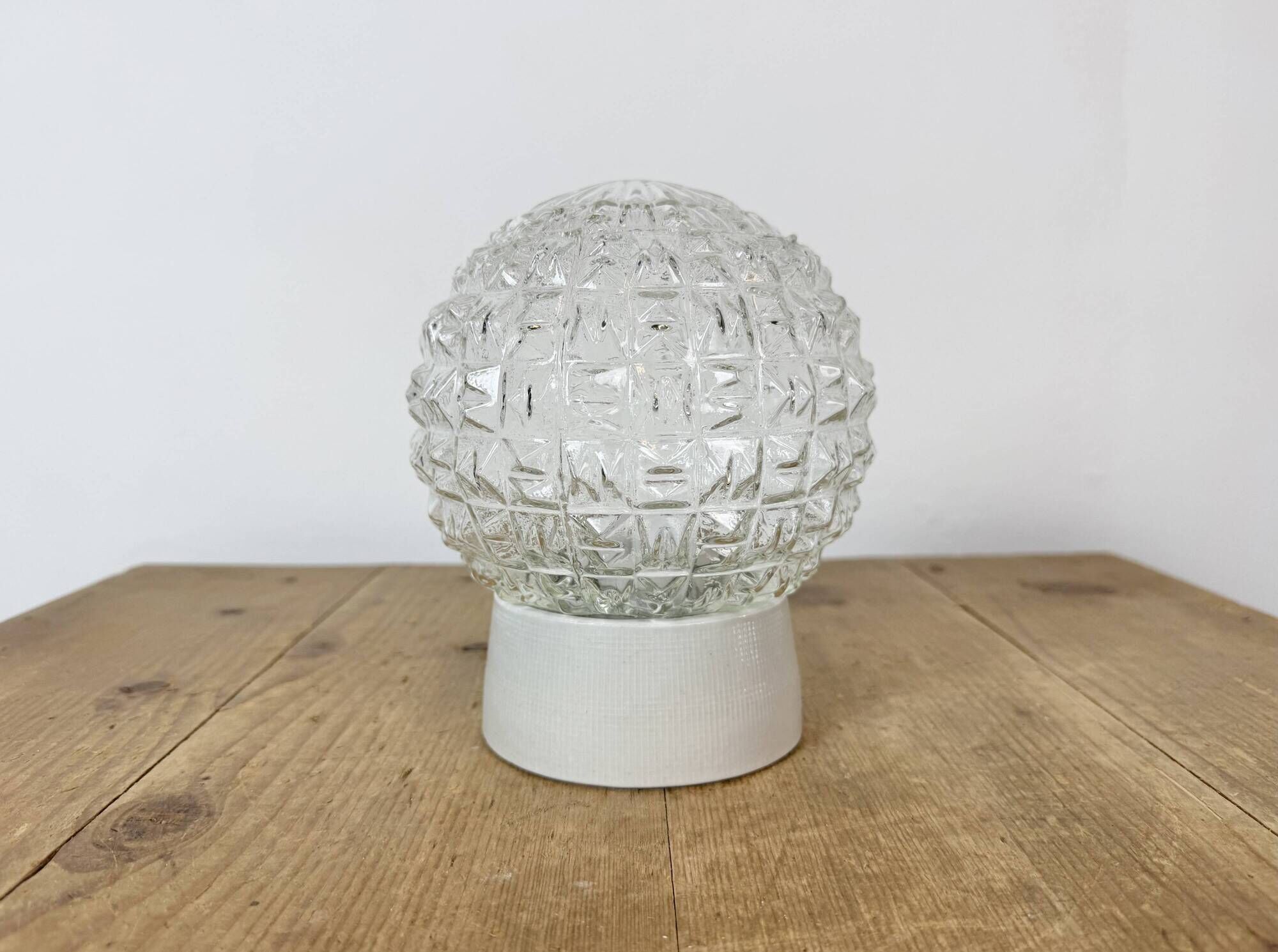 Vintage White Porcelain Ceiling Light, 1970s