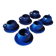 Set of 6 dark blue cups and saucers Charles Voltz Vallauris