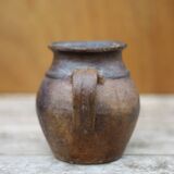 vintage handle pot, spoon pot, vintage pottery, kitchen, flower pot, interior decor