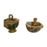 Set of two pieces ceramic hand decoration Vallauris
