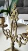 Altar candlestick with 2 branches, napoleon iii style, bronze patina old gold