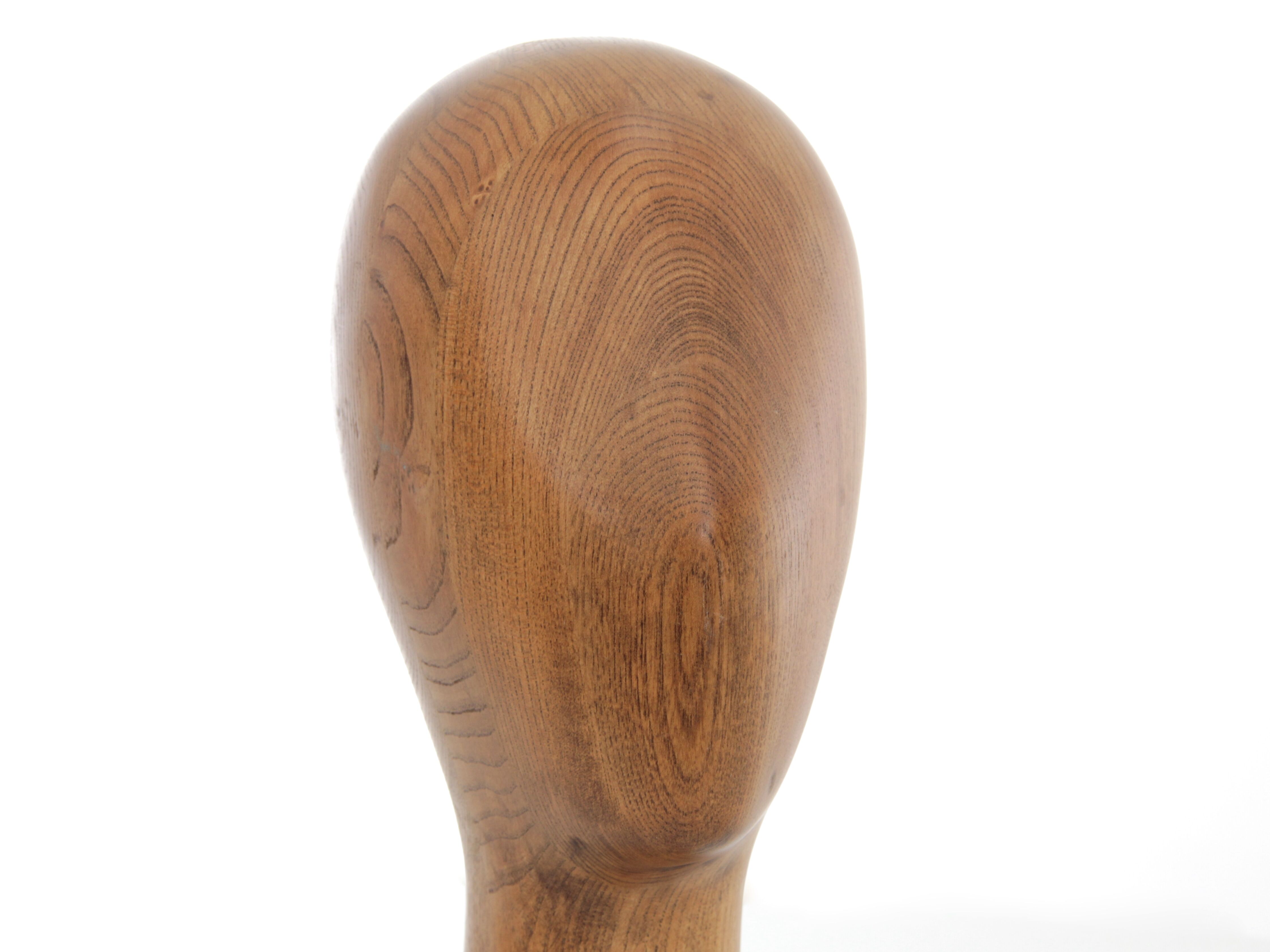 Pair of oak manequin head