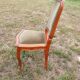 6 chaises de style Louis XV en velours vert olive