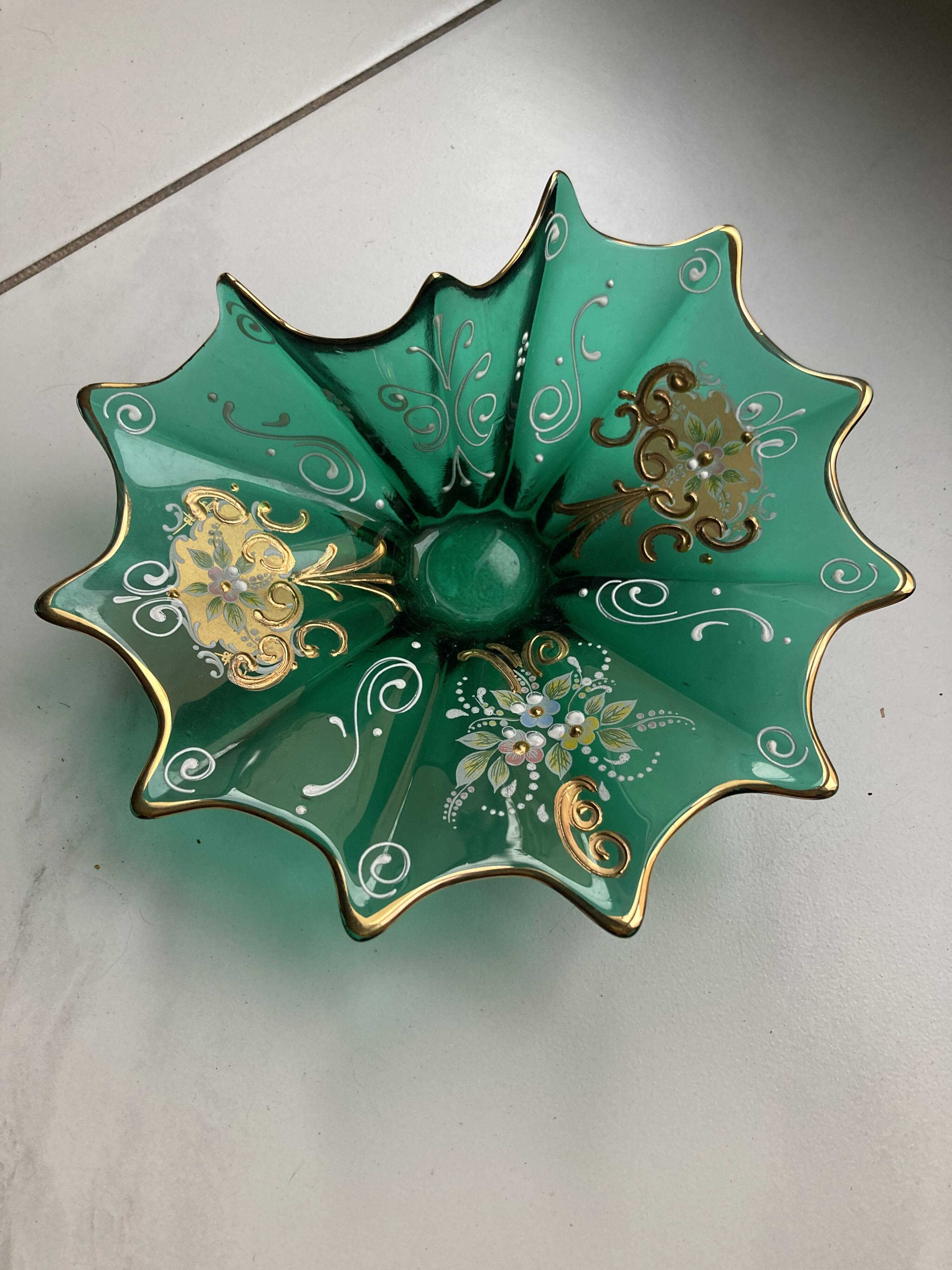 Trefouchi pocket emptier, 24K Murano decoration, signed