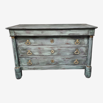 Chest of drawers Empire patina Shabby Chic XIXth