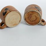 Set of 4 ceramic pieces by Madeleine Brault, Pottery of the Dove