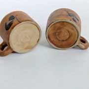 Set of 4 ceramic pieces by Madeleine Brault, Pottery of the Dove