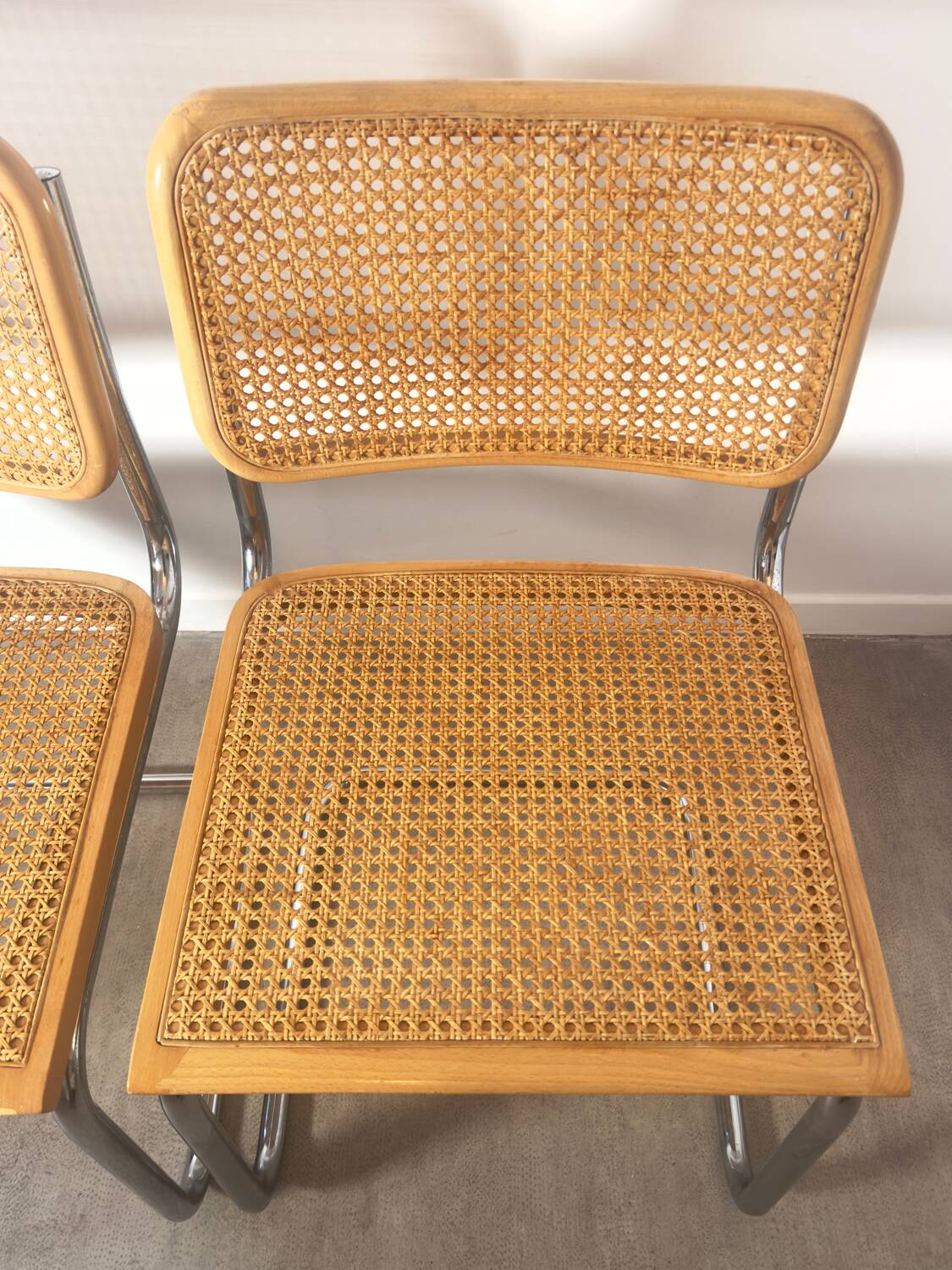 Paire de chaises Cesca Marcel Breuer B32 made in Italy