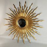 Sun mirror in gilded wood 1950