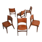 Ensemble de six chaises "Modèle 89" par Erik Buch pour la fabrique de meubles danoise Anderstrup Møbelfabrik.