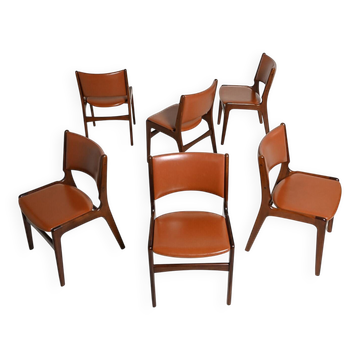 Set of six "Model 89" chairs by Erik Buch for Danish Anderstrup Møbelfabrik