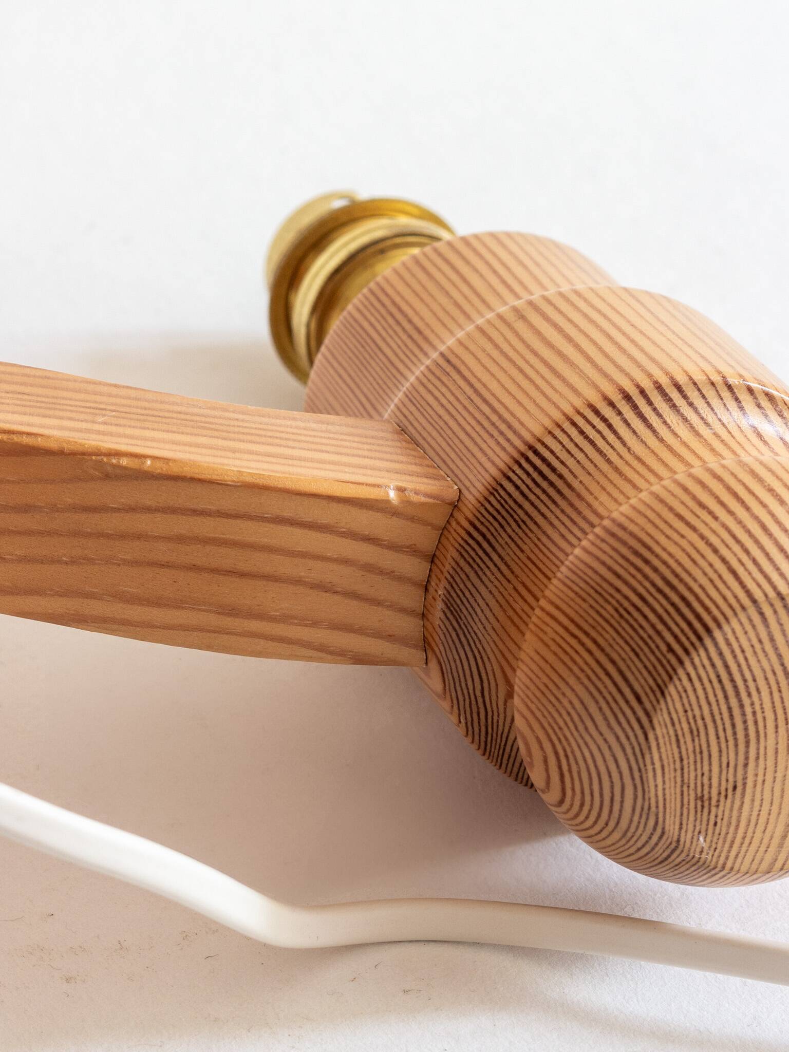 Swedish pine wall light, Solbackens Svarveri, Sweden, 1970s