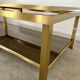 Table basse en laiton et verre fumé design Guy Lefèvre pour la maison Jansen Année 70/80 vintage