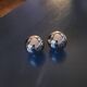 2 boutons de meuble en laiton chromé