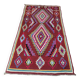Double-sided Berber kilim rug hand-woven in natural wool