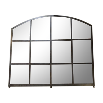 Miroir fenêtre d'usine en métal 1930 195x170cm