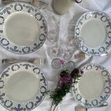 4 Assiettes plates  Luneville datant de 1890