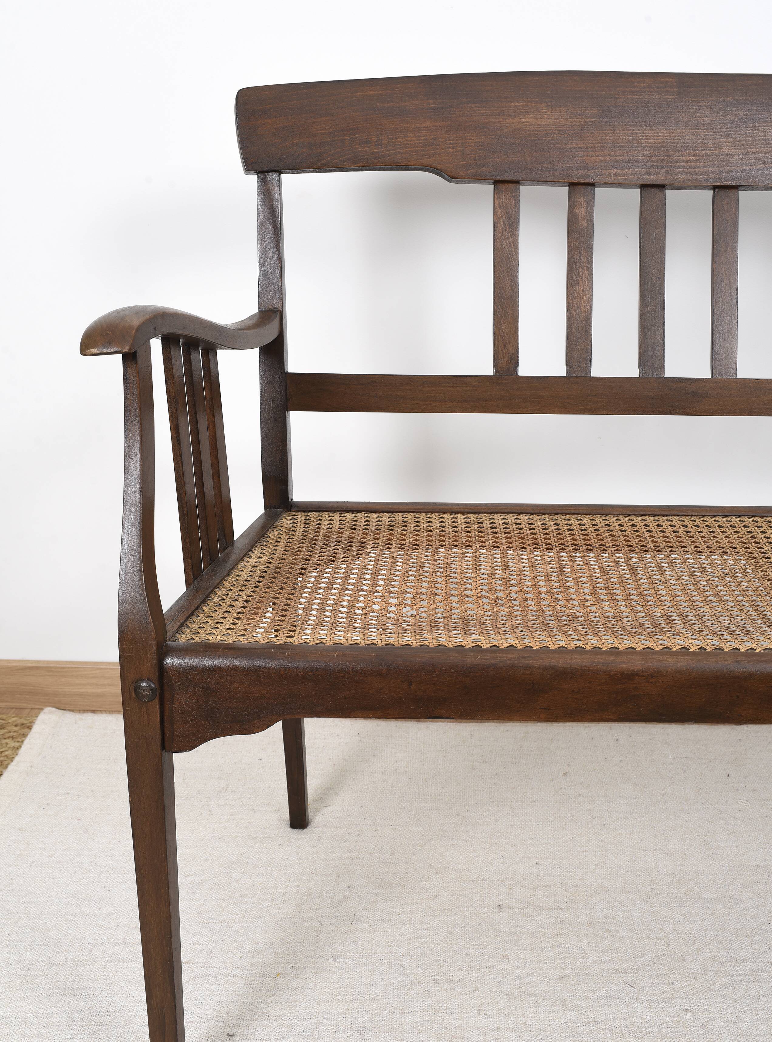 Stella cane bench, stamped