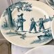 Set of 6 flat plates Iron Earth model "Garde Champêtre" late nineteenth