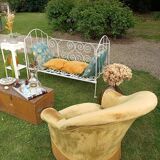 Velvet toad armchair