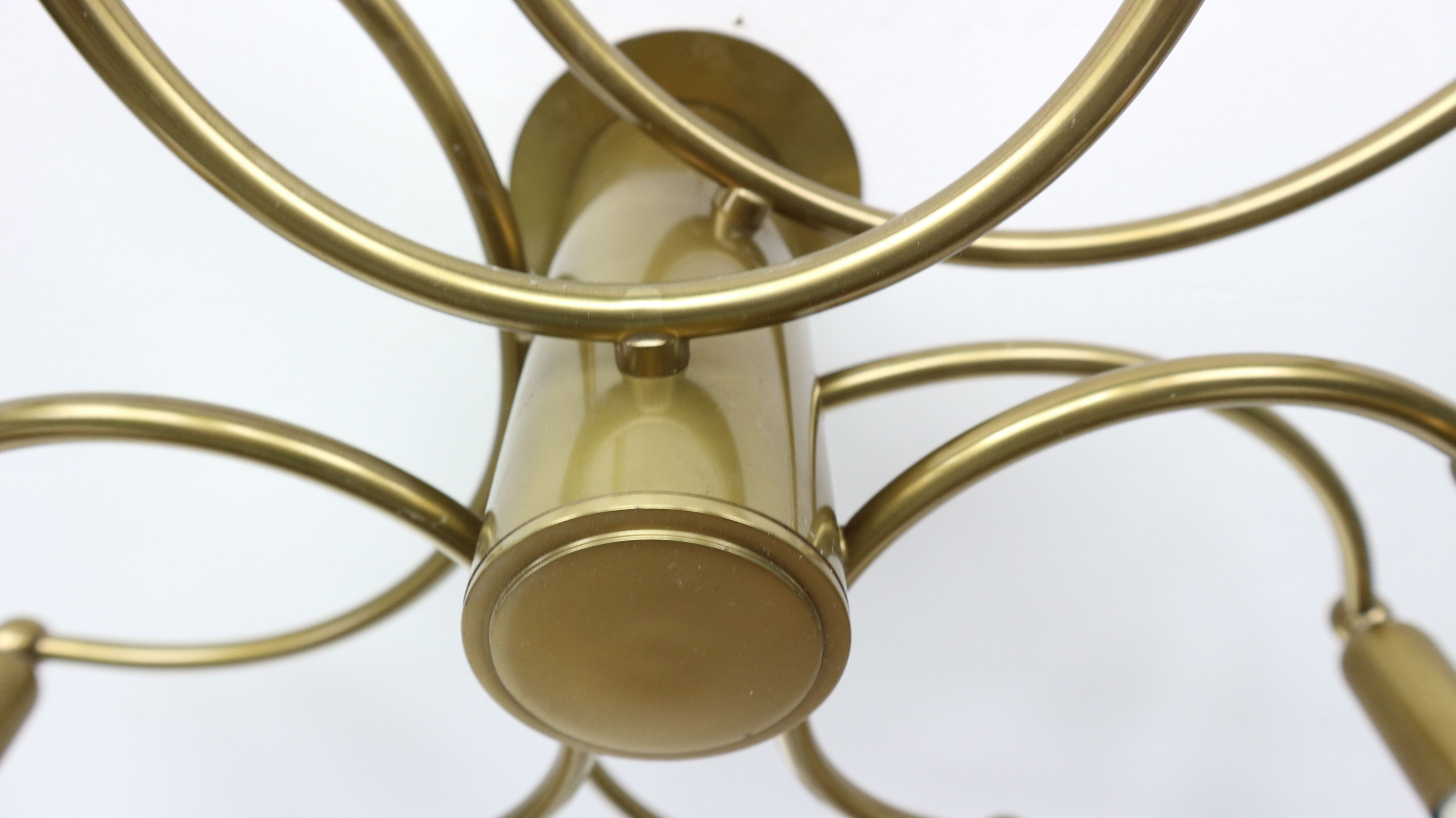 Vintage Modern Golden Color Ceiling Lamp, 1970s