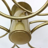 Vintage Modern Golden Color Ceiling Lamp, 1970s