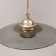 Original Belid T 391 pendant light in gold-coloured metal and smoked glass