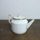 Mehun porcelain white teapot and porcelain gold