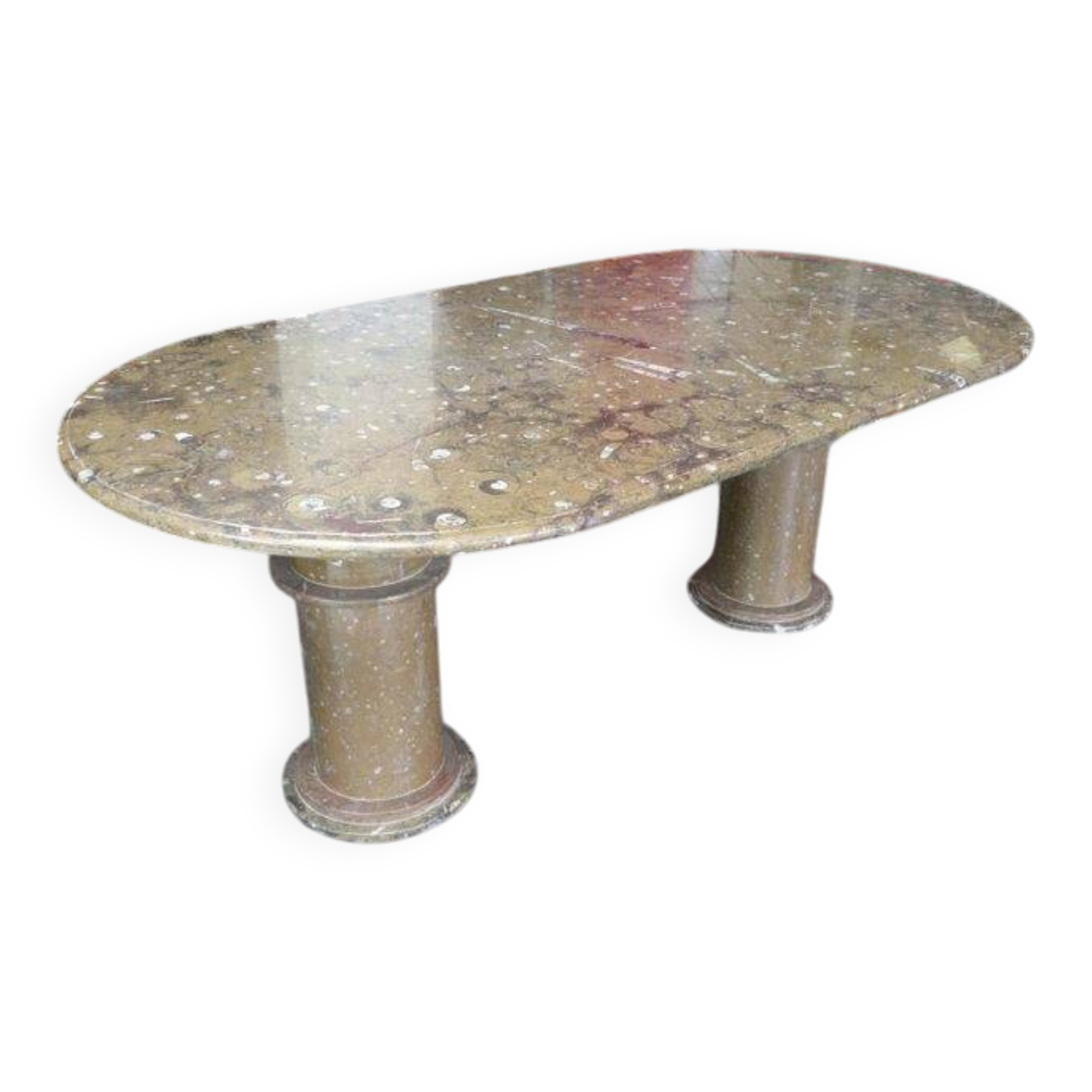 Table de salle à manger en Marbre Fossilisé