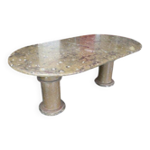 Table de salle à manger en Marbre Fossilisé