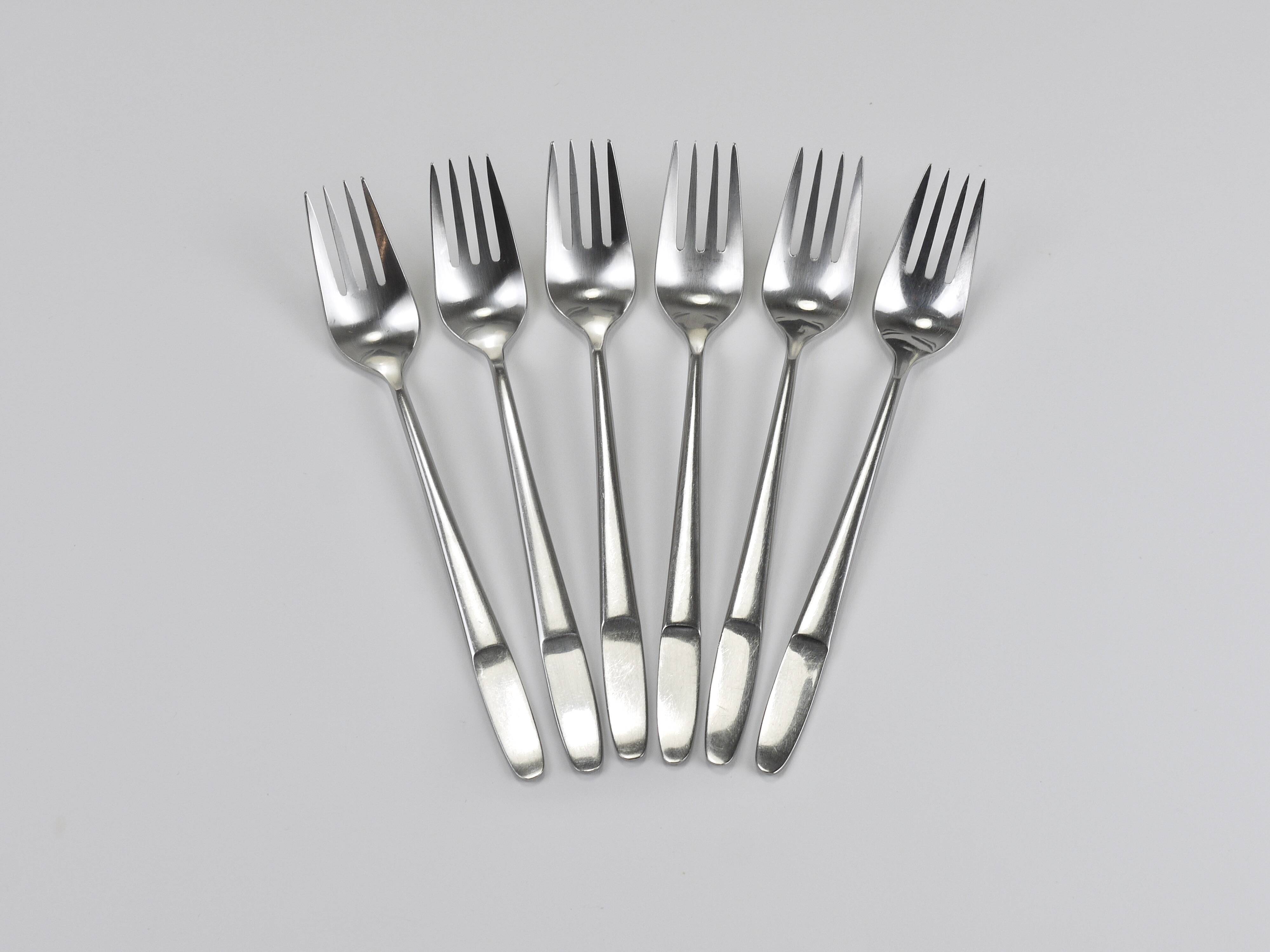Helmut Alder Amboss Austria 2070 Flatware Cutlery for Six Persons, 1960s