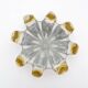 Murano Bowl Archimede Seguso Bullicante Crystal & Fritté Gold 1950