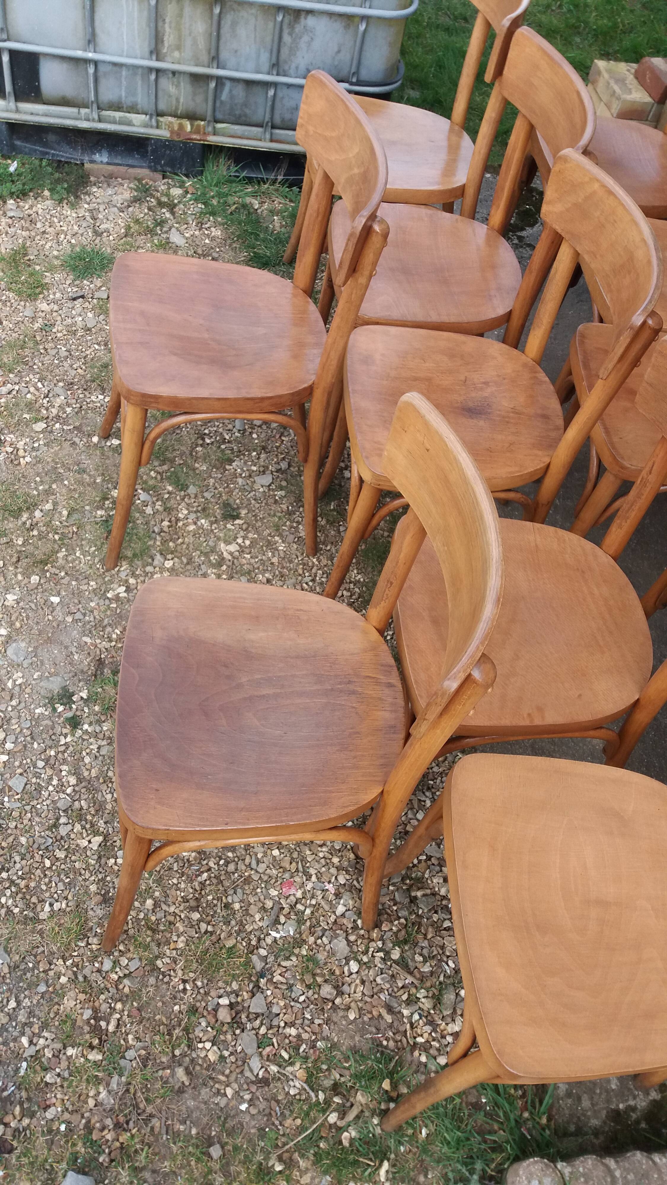 Set of 12 bistro chairs