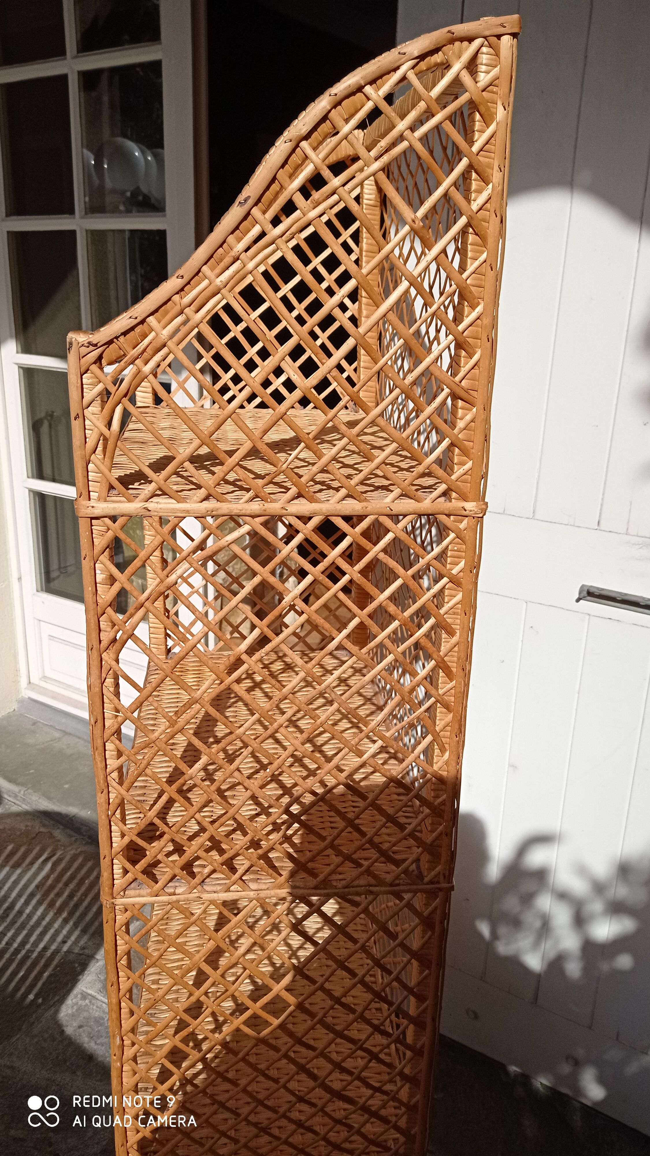 Vintage rattan shelf
