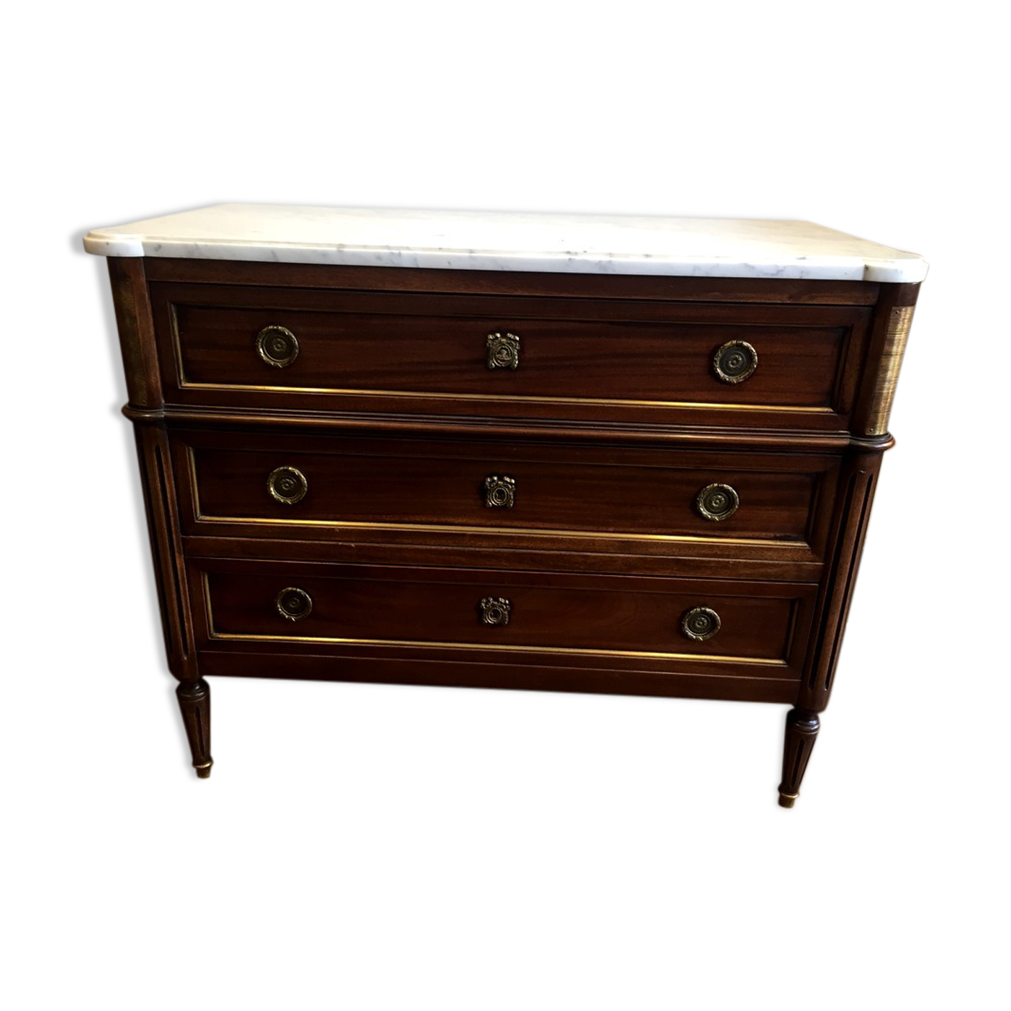 Louis xvi style chest of drawers in mahogany