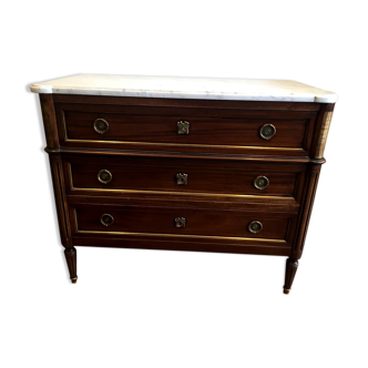 Louis xvi style chest of drawers in mahogany