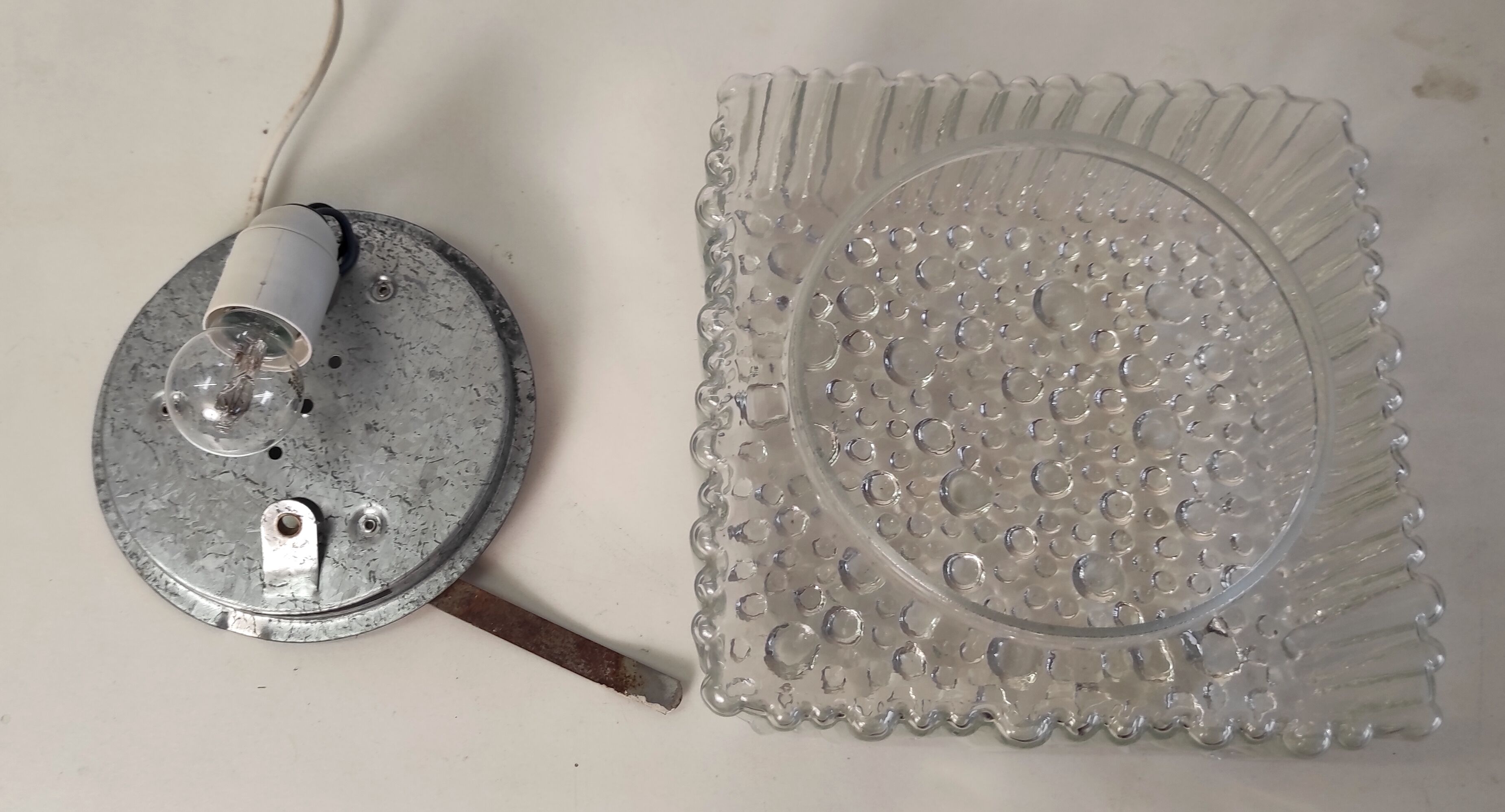 Bubble glass wall lamp/ceiling lamp (GM) – 60s