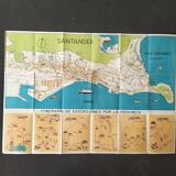 Map of the province and city of Santander (front/back)
