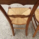 4 chairs rustic straw