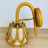 Rattan wall lamp 50s jungle chic, Sognot