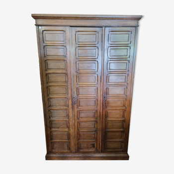 Armoire de notaire en chêne des années 1930