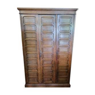 Armoire de notaire en chêne des années 1930