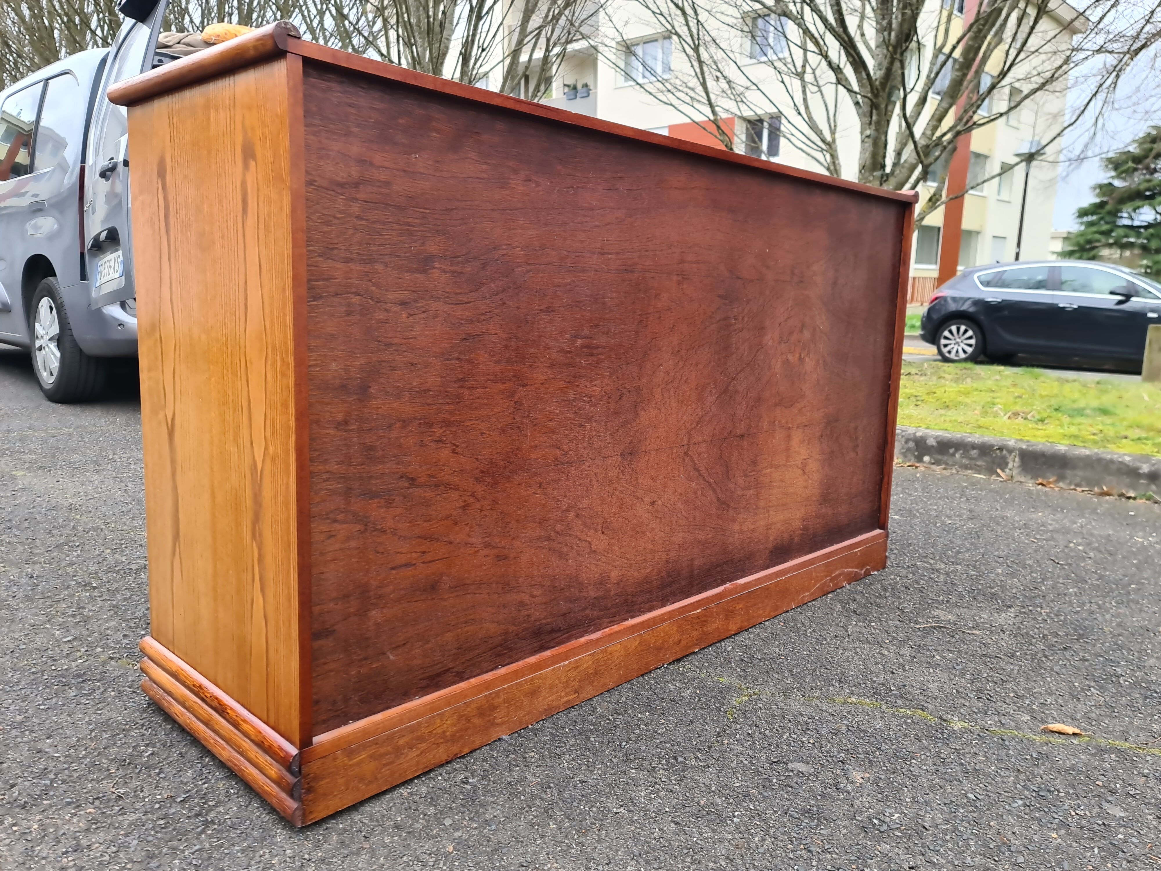 Vintage Rattan & Bamboo Enfilade Buffet