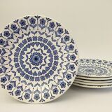 Set of 6 dessert plates of the English pottery "Barratts de Staffordshire" model "Nottingh"