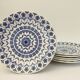 Set of 6 dessert plates of the English pottery "Barratts de Staffordshire" model "Nottingh"