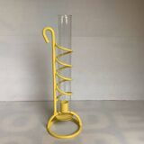 Grand bougeoir ressort spirale jaune
