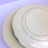 Lot de 10 assiettes à fleurs vert pâle
