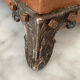 Vintage leather and silver metal jewelry box.