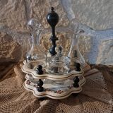 servant oil maker vinegar maker salt pepper shaker mustard pot Napoleon in Salins earthenware