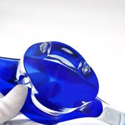Lot vase and bowl - Josef Hospodka Chribska - Blue Sommerso - 1960